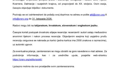 Call for papers Atti LVI