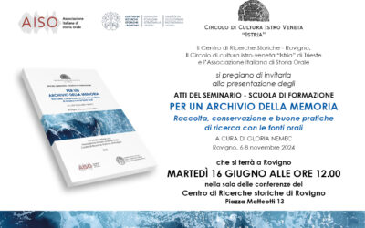 Vabljena predstavitev Zbornik konference “Per un archivio della memoria”